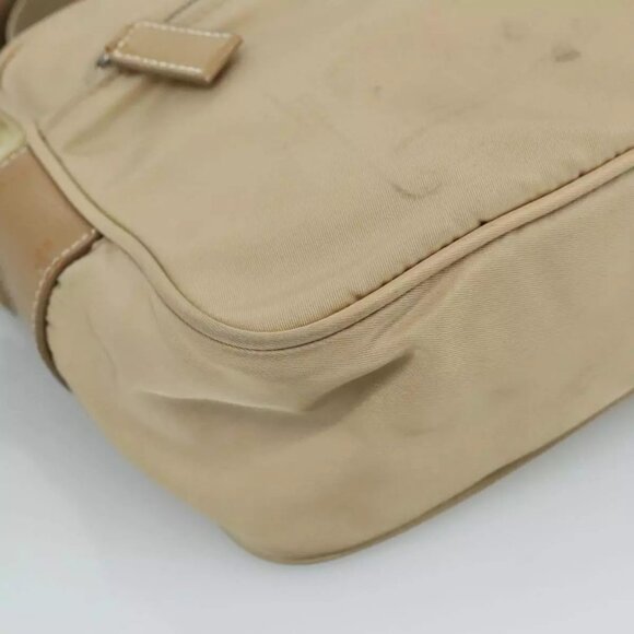 PRADA Shoulder Bag Nylon Beige Silver Auth - Picture 15 of 16